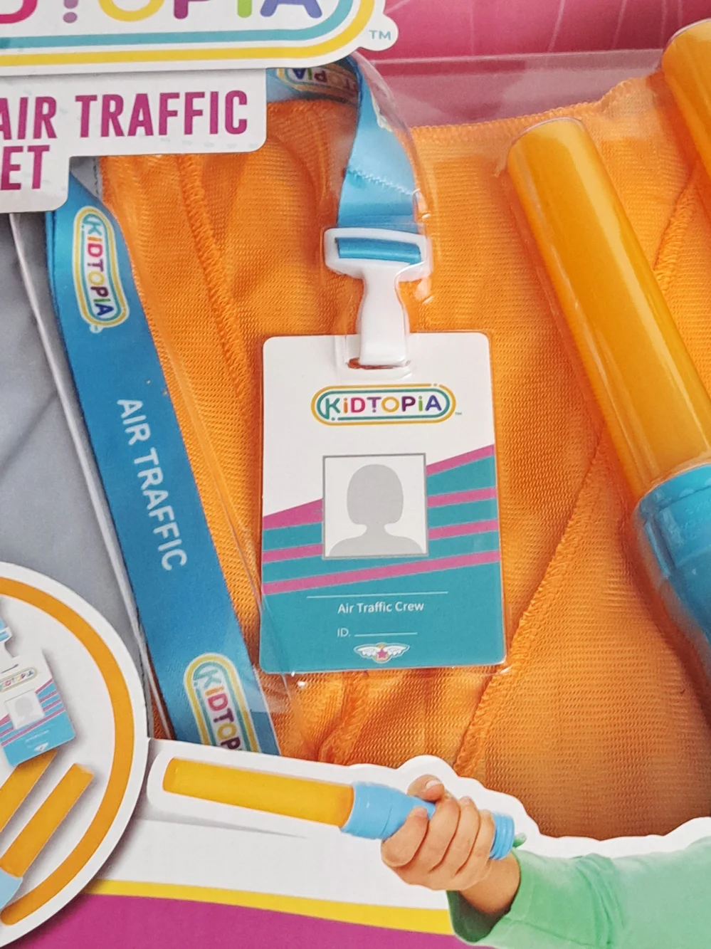 Kidtopia Aviation Kids Air Traffic Crew Play Set - Orange and Blue